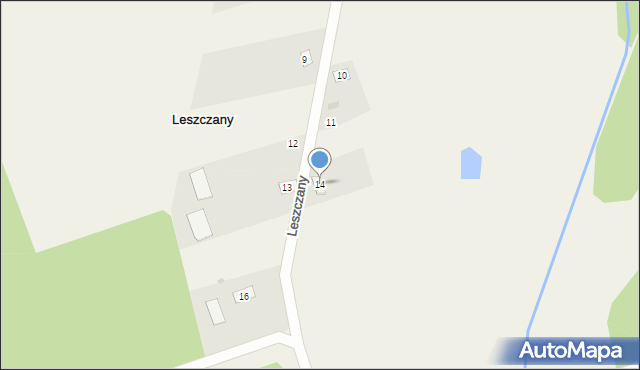 Leszczany, Leszczany, 14, mapa Leszczany