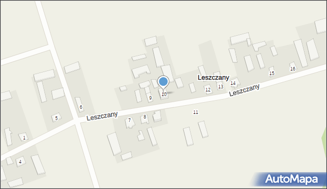 Leszczany, Leszczany, 10, mapa Leszczany