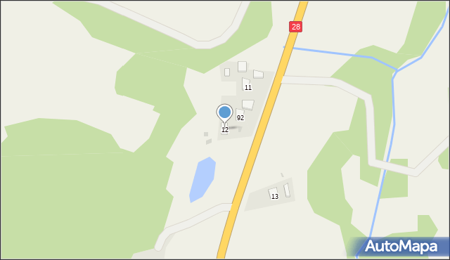 Leszczawa Dolna, Leszczawa Dolna, 12, mapa Leszczawa Dolna