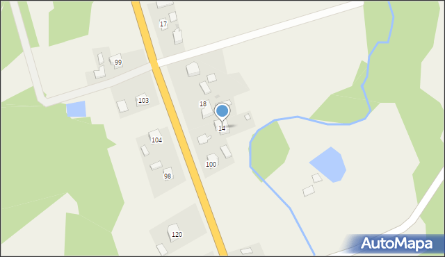 Leszczawa Dolna, Leszczawa Dolna, 14, mapa Leszczawa Dolna