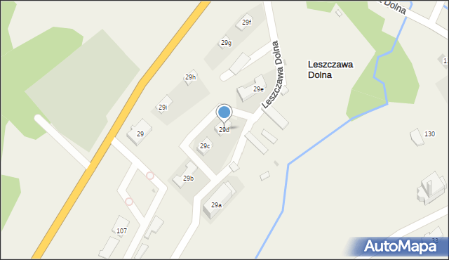 Leszczawa Dolna, Leszczawa Dolna, 29d, mapa Leszczawa Dolna