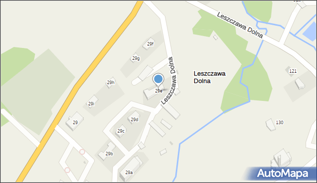 Leszczawa Dolna, Leszczawa Dolna, 29e, mapa Leszczawa Dolna