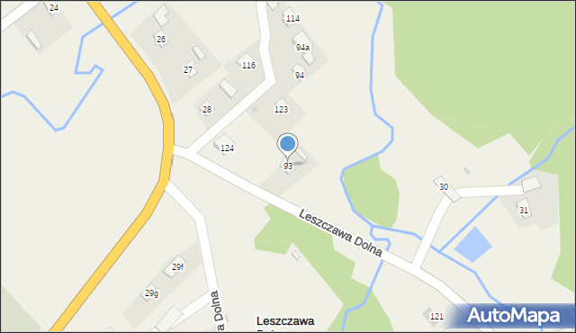 Leszczawa Dolna, Leszczawa Dolna, 93, mapa Leszczawa Dolna