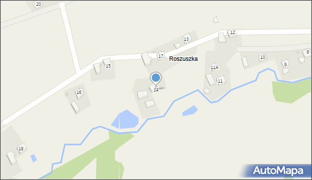 Leszczawka, Leszczawka, 14, mapa Leszczawka