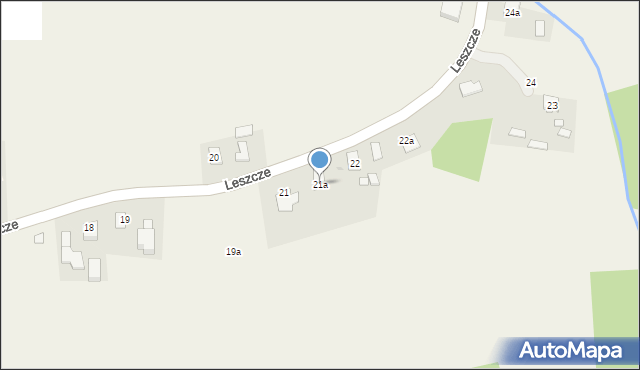 Leszcze, Leszcze, 21a, mapa Leszcze