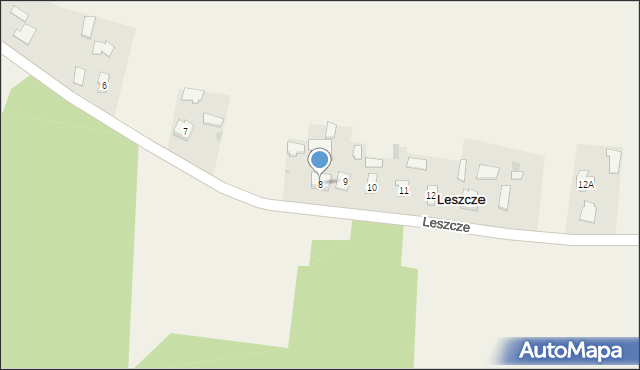 Leszcze, Leszcze, 8, mapa Leszcze