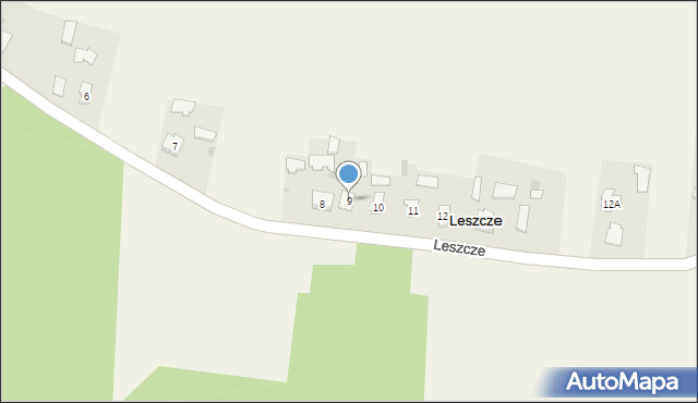 Leszcze, Leszcze, 9, mapa Leszcze