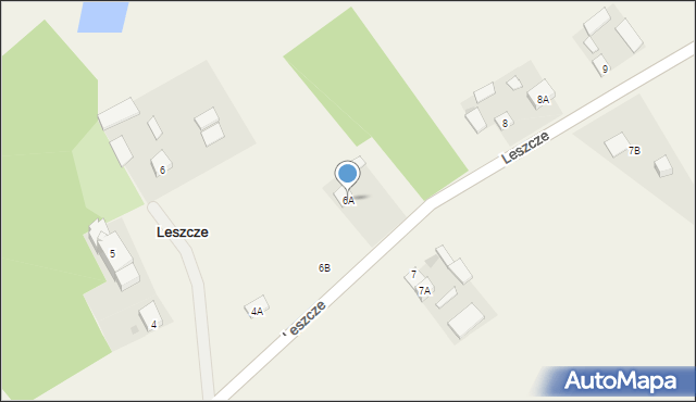 Leszcze, Leszcze, 6A, mapa Leszcze