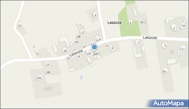 Leszcze, Leszcze, 10A, mapa Leszcze