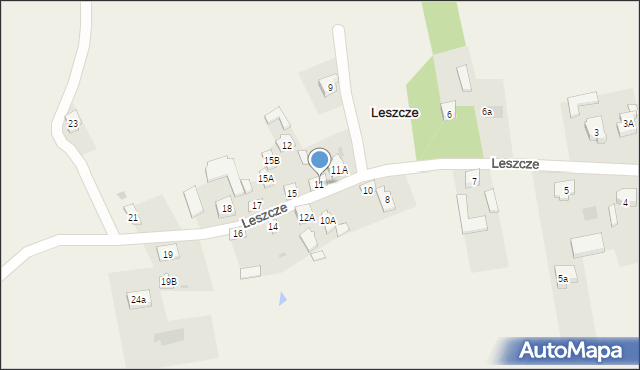 Leszcze, Leszcze, 11, mapa Leszcze
