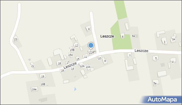 Leszcze, Leszcze, 11A, mapa Leszcze