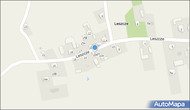 Leszcze, Leszcze, 12A, mapa Leszcze