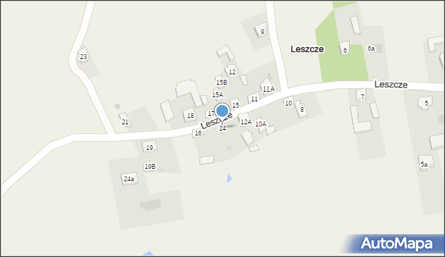 Leszcze, Leszcze, 14, mapa Leszcze