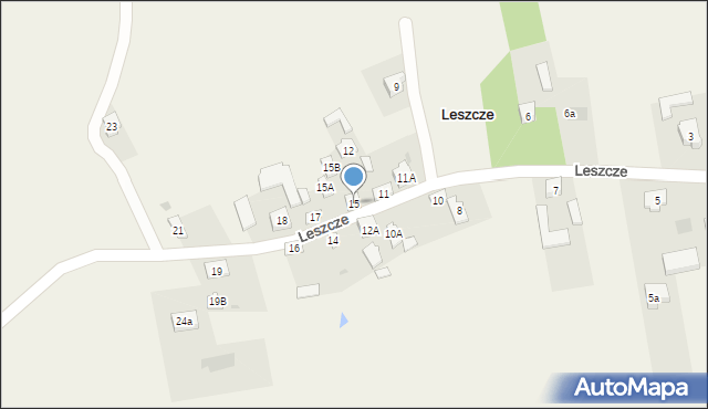 Leszcze, Leszcze, 15, mapa Leszcze