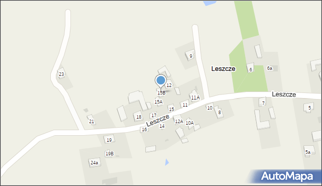 Leszcze, Leszcze, 15B, mapa Leszcze