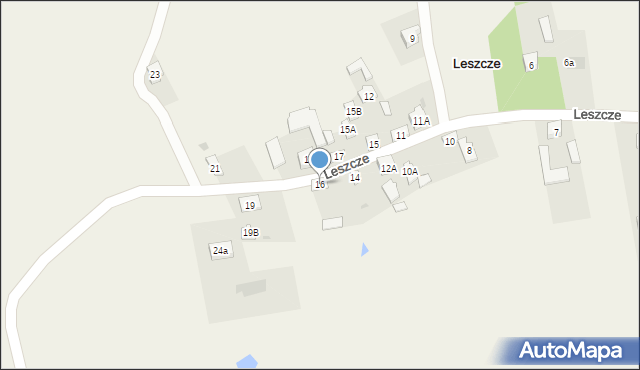 Leszcze, Leszcze, 16, mapa Leszcze