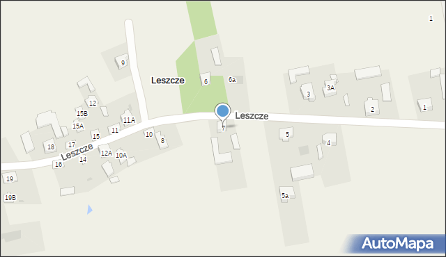 Leszcze, Leszcze, 7, mapa Leszcze
