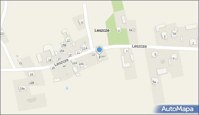 Leszcze, Leszcze, 8, mapa Leszcze