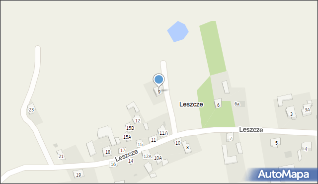 Leszcze, Leszcze, 9, mapa Leszcze