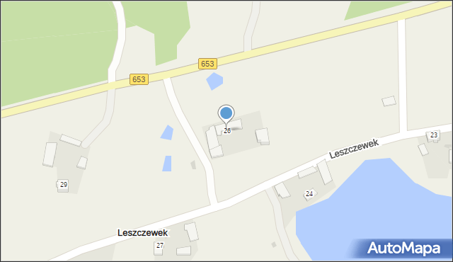 Leszczewek, Leszczewek, 26, mapa Leszczewek