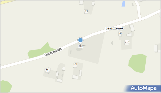 Leszczewek, Leszczewek, 28a, mapa Leszczewek