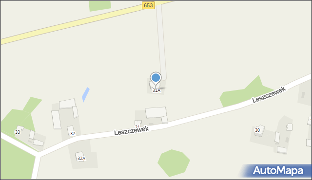 Leszczewek, Leszczewek, 31A, mapa Leszczewek