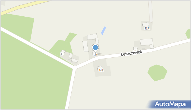 Leszczewek, Leszczewek, 32, mapa Leszczewek