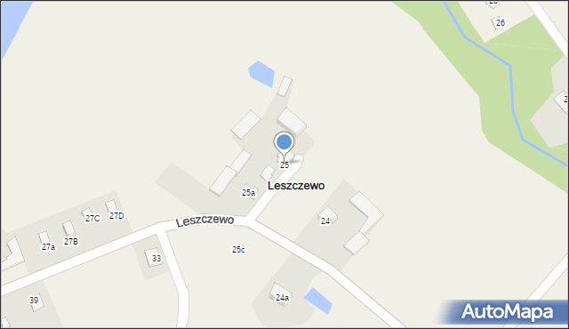 Leszczewo, Leszczewo, 25, mapa Leszczewo