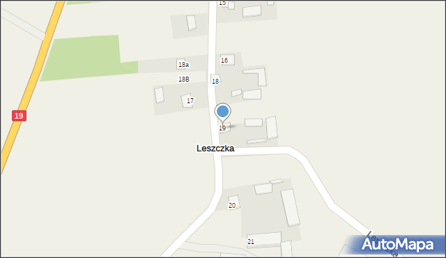 Leszczka, Leszczka, 19, mapa Leszczka