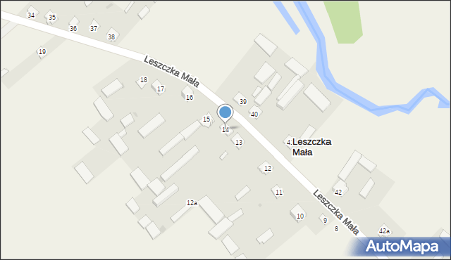 Leszczka Mała, Leszczka Mała, 14, mapa Leszczka Mała