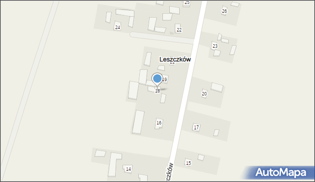 Leszczków, Leszczków, 18, mapa Leszczków