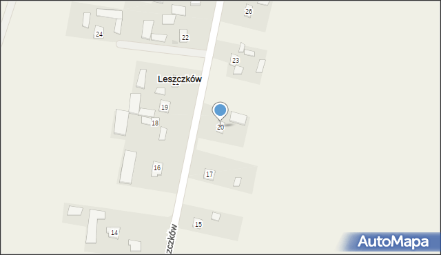 Leszczków, Leszczków, 20, mapa Leszczków