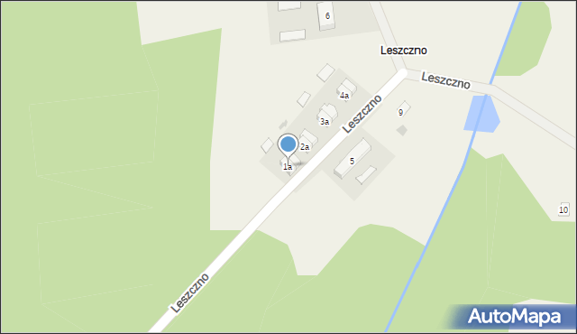 Leszczno, Leszczno, 1a, mapa Leszczno