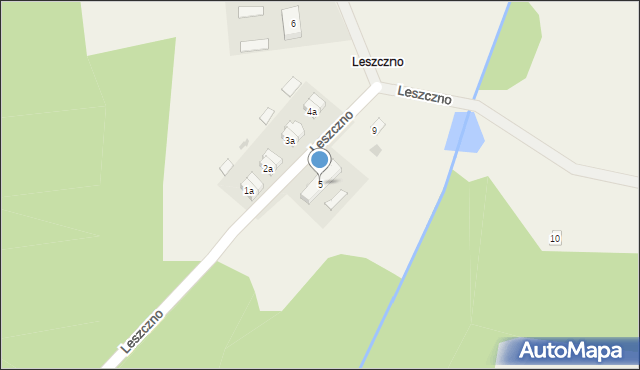 Leszczno, Leszczno, 5, mapa Leszczno