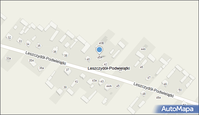 Leszczydół-Podwielątki, Leszczydół-Podwielątki, 40A, mapa Leszczydół-Podwielątki