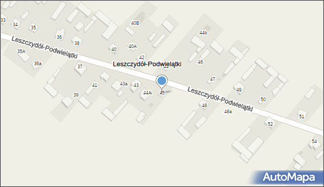 Leszczydół-Podwielątki, Leszczydół-Podwielątki, 45, mapa Leszczydół-Podwielątki