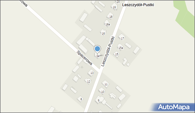 Leszczydół-Pustki, Leszczydół-Pustki, 14, mapa Leszczydół-Pustki