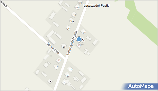 Leszczydół-Pustki, Leszczydół-Pustki, 15, mapa Leszczydół-Pustki