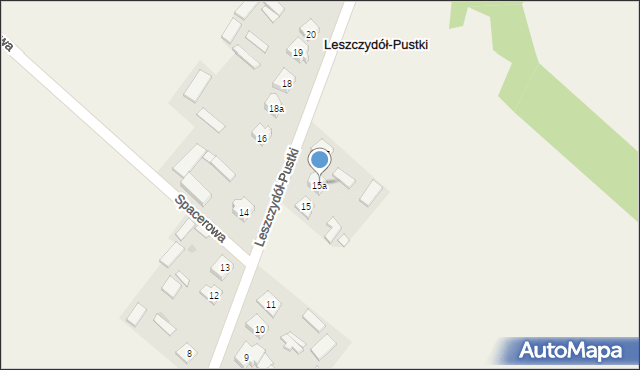 Leszczydół-Pustki, Leszczydół-Pustki, 15a, mapa Leszczydół-Pustki