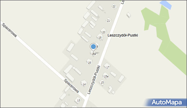 Leszczydół-Pustki, Leszczydół-Pustki, 18a, mapa Leszczydół-Pustki