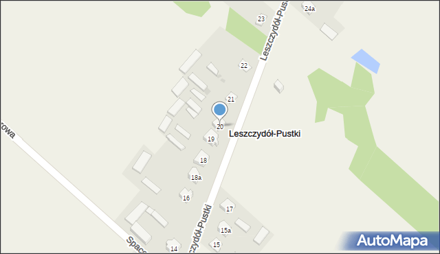 Leszczydół-Pustki, Leszczydół-Pustki, 20, mapa Leszczydół-Pustki