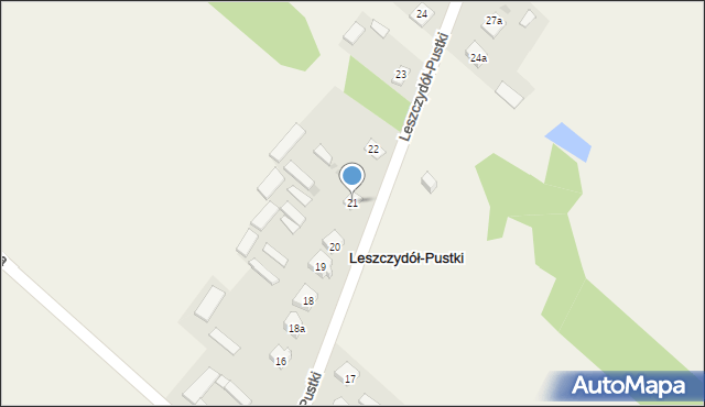 Leszczydół-Pustki, Leszczydół-Pustki, 21, mapa Leszczydół-Pustki