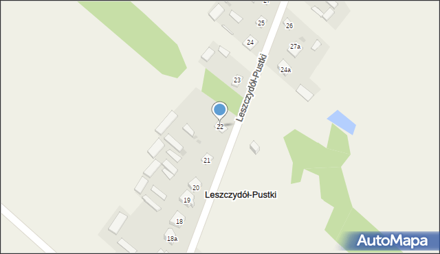 Leszczydół-Pustki, Leszczydół-Pustki, 22, mapa Leszczydół-Pustki