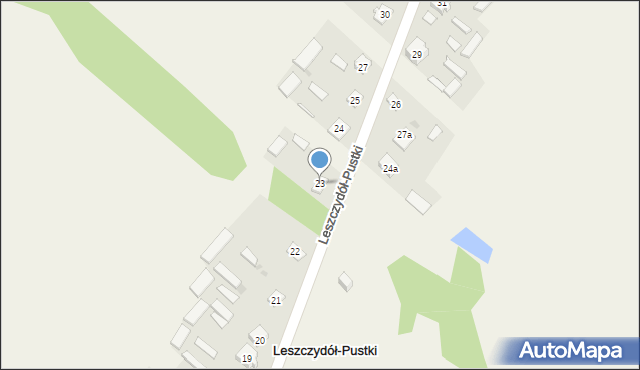 Leszczydół-Pustki, Leszczydół-Pustki, 23, mapa Leszczydół-Pustki