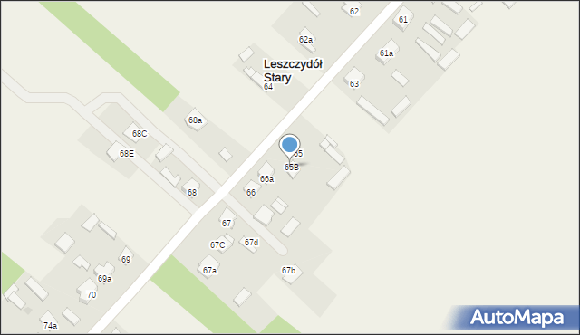 Leszczydół Stary, Leszczydół Stary, 65B, mapa Leszczydół Stary