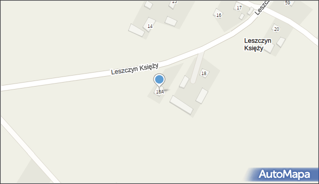 Leszczyn Księży, Leszczyn Księży, 18A, mapa Leszczyn Księży