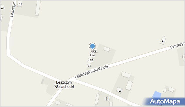 Leszczyn Szlachecki, Leszczyn Szlachecki, 43/3, mapa Leszczyn Szlachecki