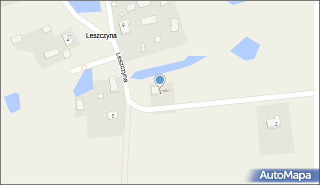 Leszczyna, Leszczyna, 1, mapa Leszczyna