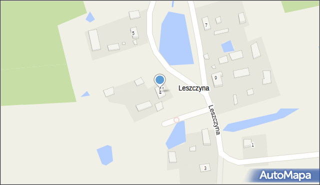 Leszczyna, Leszczyna, 4, mapa Leszczyna