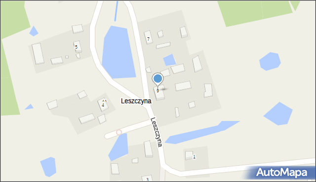 Leszczyna, Leszczyna, 9, mapa Leszczyna